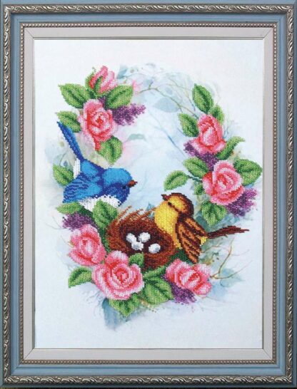 "Famiglia. Uccelli". Kit ricamo a perline - Image 2