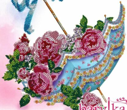 “Fantasie rosa”. Kit ricamo a perline - Image 2