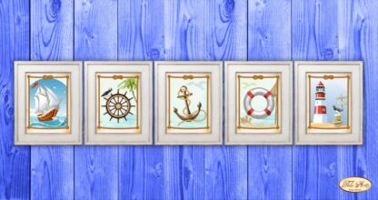 "Miniature a tema marino". Schemi ricamo a perline