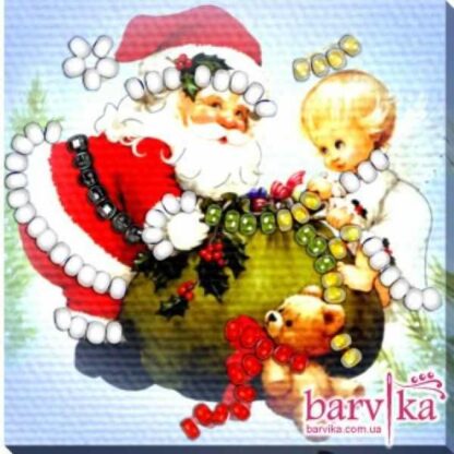 "Regali per Natale". Kit-calamita ricamo a perline