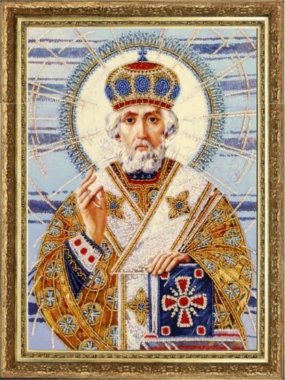 "San Nicola di Myra". Kit ricamo a perline - Image 2