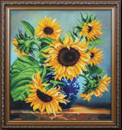 “Colori del sole. Girasoli”. Kit ricamo a perline - Image 2