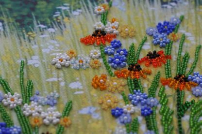 "Fiori nel campo. Fiori gialli". Kit ricamo a perline - Image 2