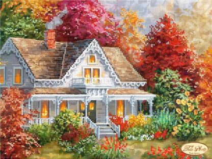 "La casa del sogno".  Schema ricamo a perline