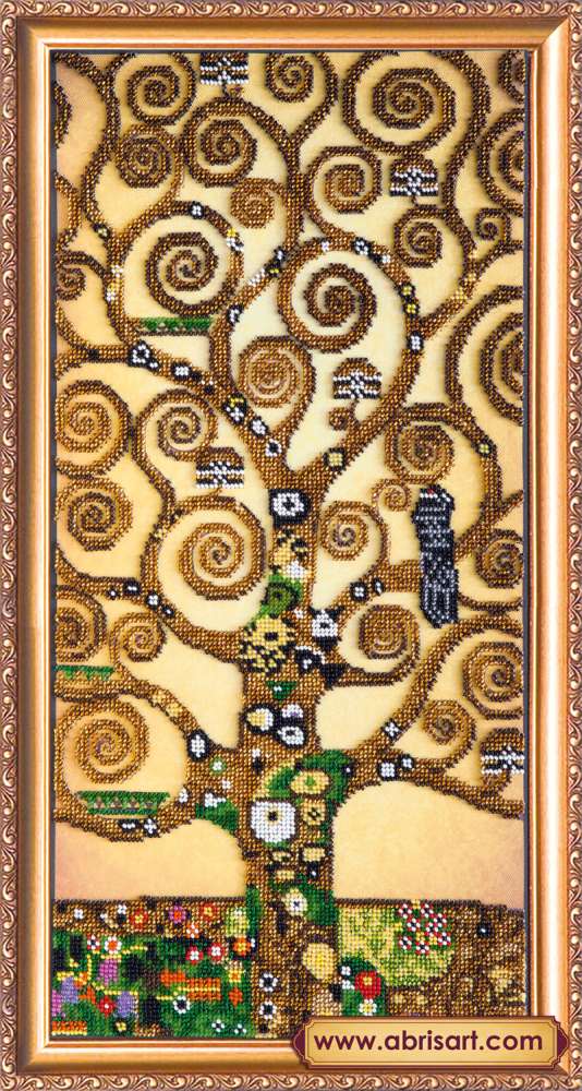 L'albero della vita” di Gustav Klimt. Kit ricamo a perline – Perlinissima
