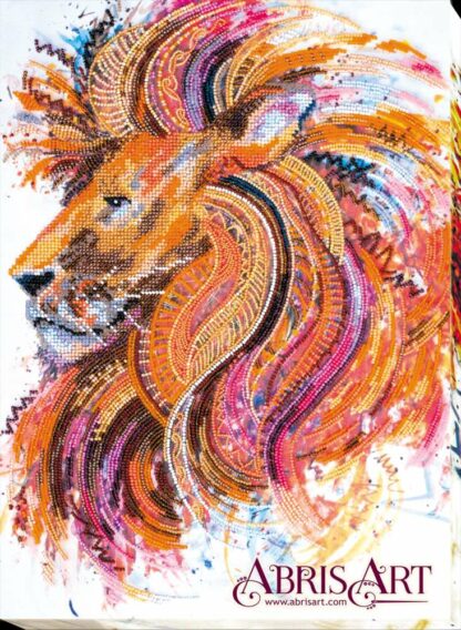"Leone. Il re Sole". Kit ricamo a perline