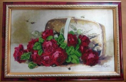 “Basket of Beauties Roses” di Paul de Longpre. Schema ricamo a perline - Image 2