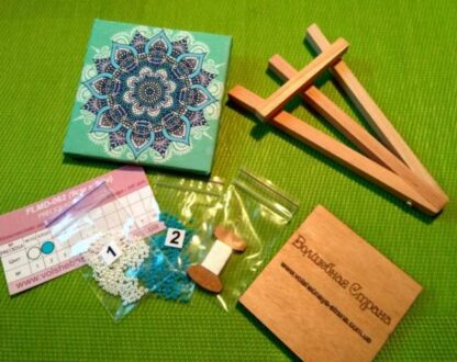 "Mandala"-02. Kit-pensierino ricamo a perline, con cavalletto - Image 3