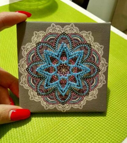 "Mandala"-03. Kit-pensierino ricamo a perline, con cavalletto - Image 2
