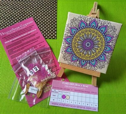 "Mandala"-04. Kit-pensierino ricamo a perline, con cavalletto - Image 3