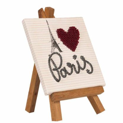 "Paris. Ti amo". Kit-pensierino ricamo a perline, con cavalletto - Image 2