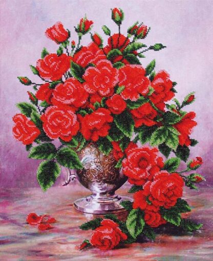 “Rose di regina”. Kit ricamo a perline