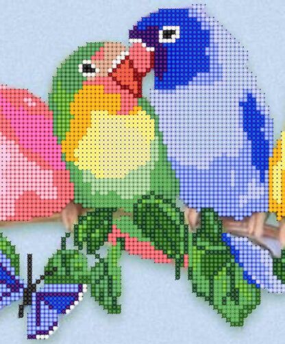 "I pappagalli colorati". Schema ricamo a perline - Image 3