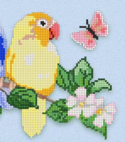 "I pappagalli colorati". Schema ricamo a perline - Image 4