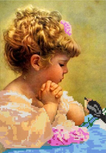 "Piccola donna"-01. Schema ricamo a perline
