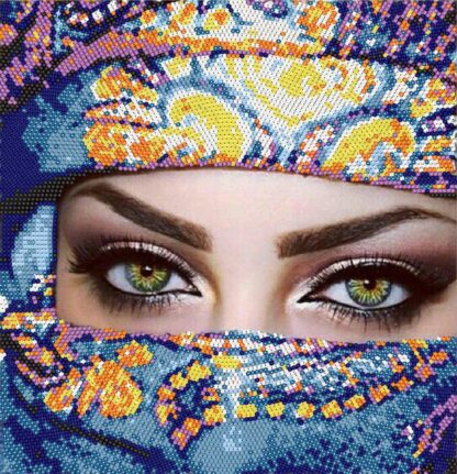 "Sguardo orientale". Schema ricamo a perline