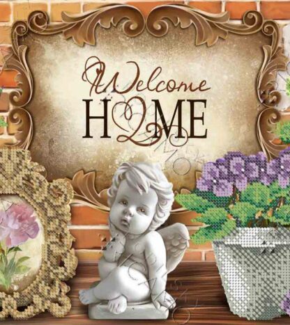 "Welcome HOME". Schema ricamo a perline - Image 3