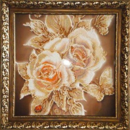 "Rose di colore caramella".  Schema ricamo a perline - Image 2