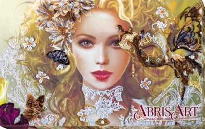 "Dama con maschera". Kit ricamo a perline