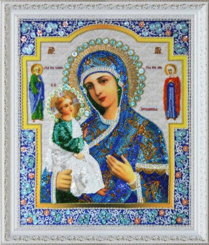 “Madonna di Gerusalemme”. Kit-Icona ricamo a perline