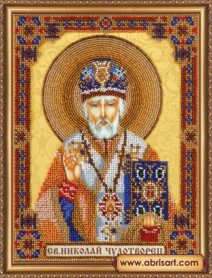 "San Nicola". Kit-icona ricamo a perline