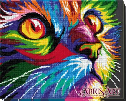 "Pop art. Gatto". Kit ricamo a perline