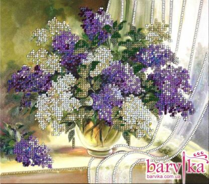 "Bouquet di lillà". Kit ricamo a perline