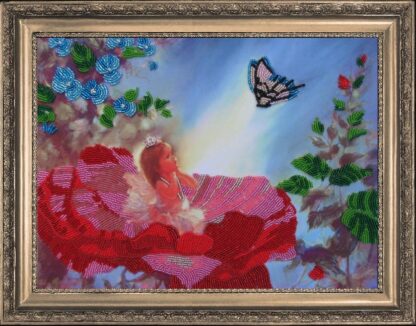 "Piccola fata dei fiori". Kit ricamo a perline - Image 2