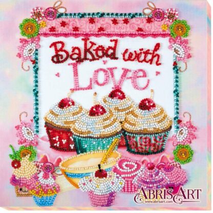 "Baked with Love". Kit ricamo a perline