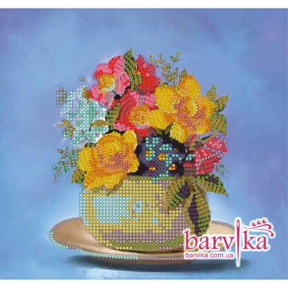 “Bouquet piccolo”. Schema ricamo a perline