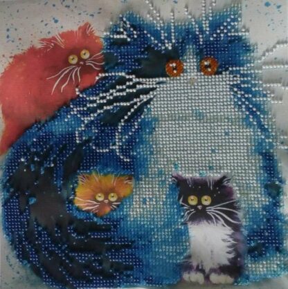 “Gatti colorati”. Schema ricamo a perline - Image 2