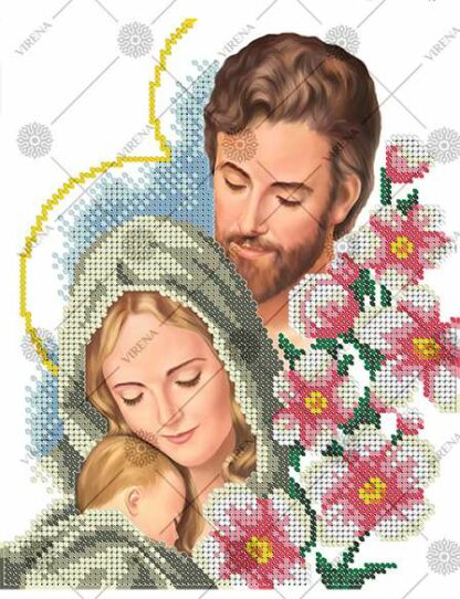 “La Santa Famiglia”-02. Schema ricamo a perline