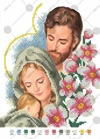 “La Santa Famiglia”-02. Schema ricamo a perline - Image 2