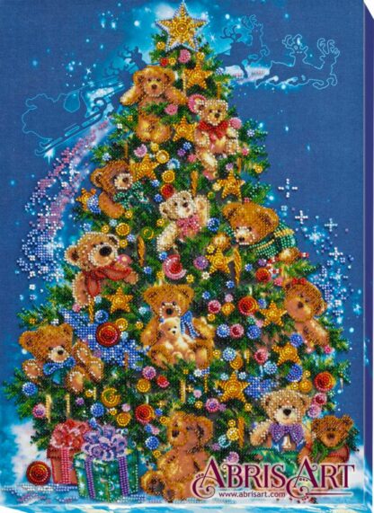 "L'albero di Natale. Orso Teddy". Kit ricamo a perline