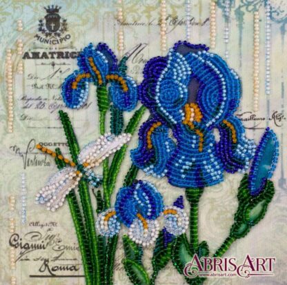 "Vintage. Iris". Mini-kit ricamo a perline