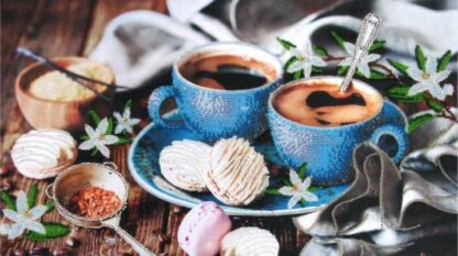"Il caffè alla vaniglia". Kit ricamo a perline