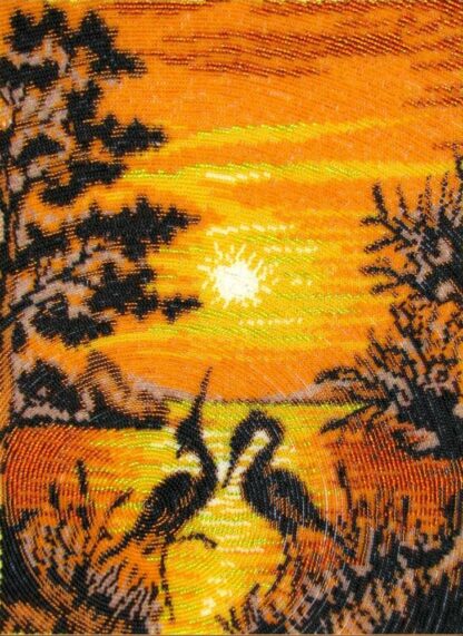 "Il tramonto ambrato. Aironi". Kit ricamo a perline