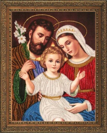 "La Sacra Famiglia". Kit ricamo a perline - Image 2