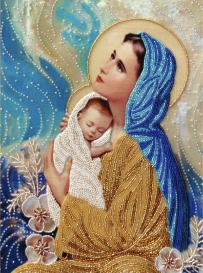 "Madre e Figlio". Kit ricamo a perline