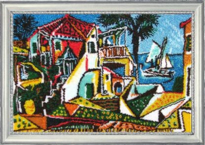 "Paesaggio mediterraneo" di Pablo Picasso. Kit ricamo a perline - Image 2