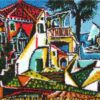 "Paesaggio mediterraneo" di Pablo Picasso. Kit ricamo a perline