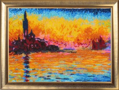 "Tramonto a Venezia" di Claude Monet. Kit ricamo a perline - Image 2