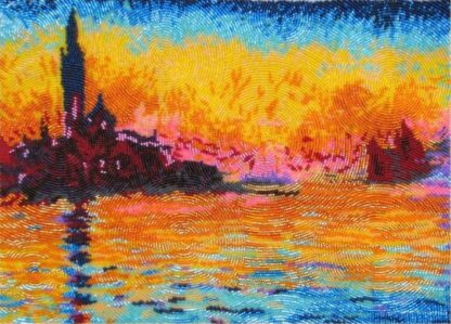 "Tramonto a Venezia" di Claude Monet. Kit ricamo a perline