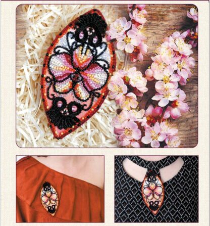 "Bellissima orchidea". Kit-SPILLA ricamo a perline