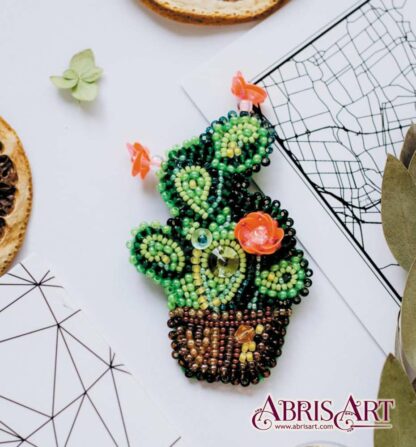 "Cactus messicano". Kit-SPILLA ricamo a perline