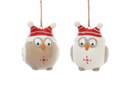 Decorazione di Natale. Gufo natalizio