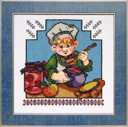 "Cucina divertente. Marmellata". Schema ricamo a perline