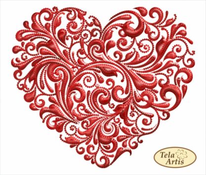 "Felice san Valentino. CUORE". Schema ricamo a perline