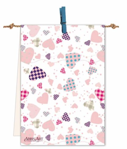 "Fiori d'amore". Kit-bandierina ricamo a perline - Image 2