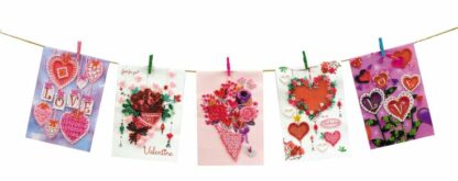 "Fiori d'amore". Kit-bandierina ricamo a perline - Image 3